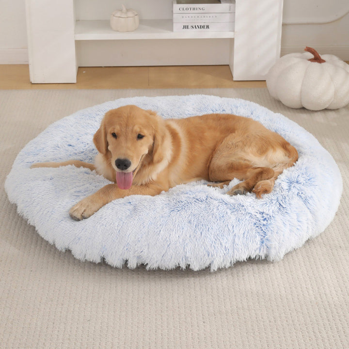 Plush Round Pet Sleeping Mat Warm Comfort Cushion
