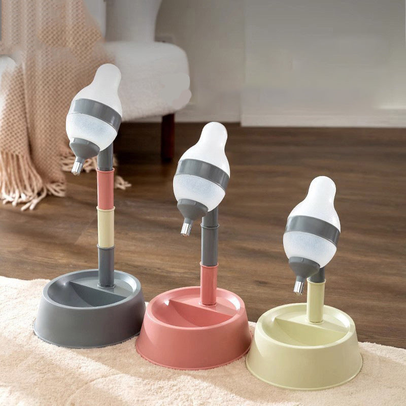 Pet Standing Water Dispenser Adjustable Height Automatic Feeding Bowl