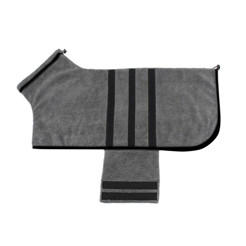 Pet Adjustable Bathrobe Absorbent Drying Grooming Clothes