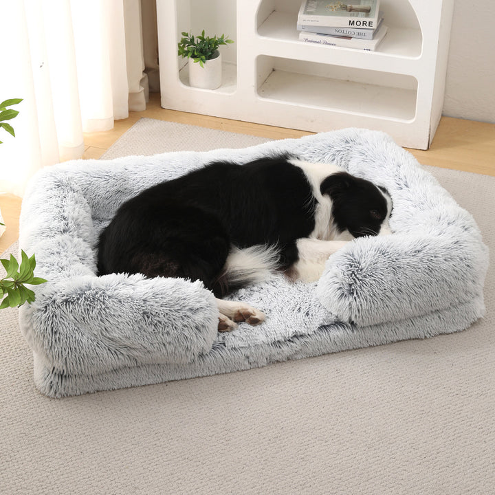 Plush Round Pet Bed Winter Warm Sleeping Cushion