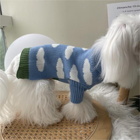 Jacquard Pet Sweater Warm Knitted Clothing