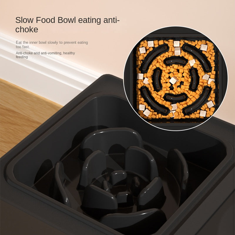 Adjustable Height Pet Double Stainless Steel Feeding Bowl Stand