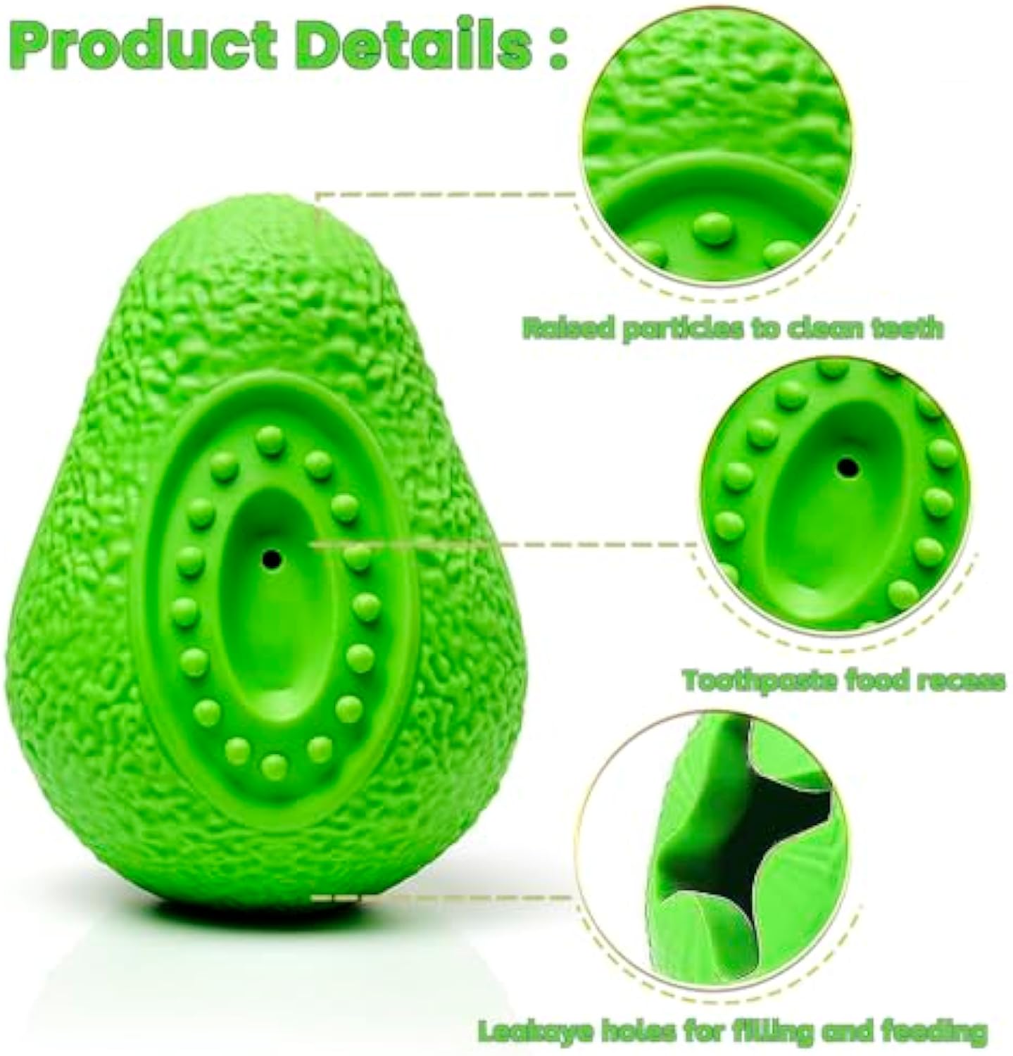 Indestructible Rubber Pet Chew Toy For Aggressive Chewers And Teething