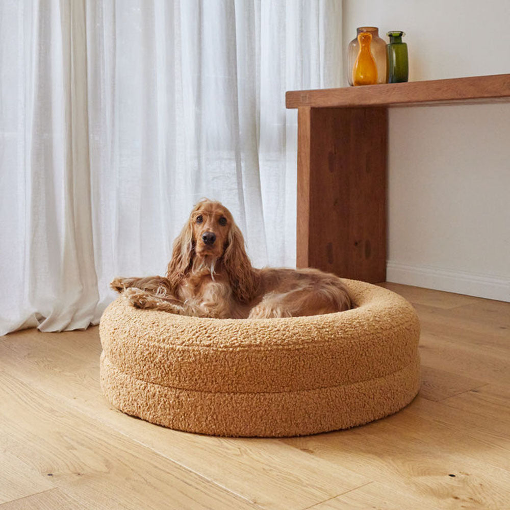 Solid Color Round Pet Bed Leisure Comfort Nest