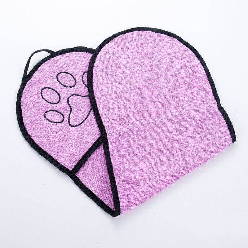 Pet Solid Color Bath Towel Absorbent Drying Cloth