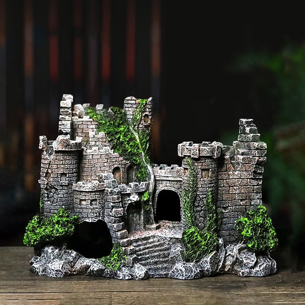 Resin Castle Decoration For Fish Tanks