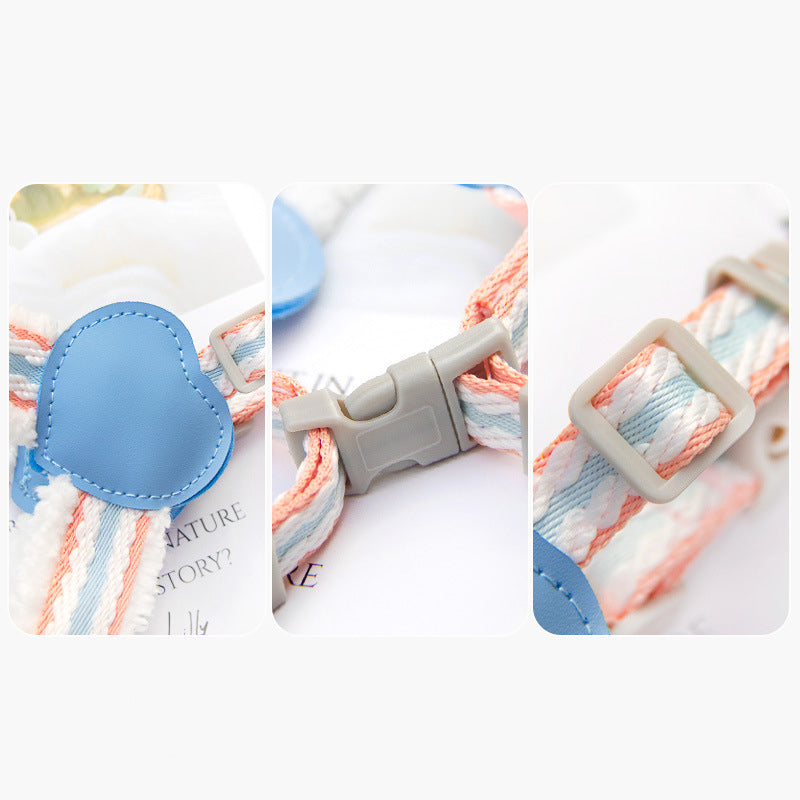 Breathable Pet Chest Vest Leash For Summer Walking And Control