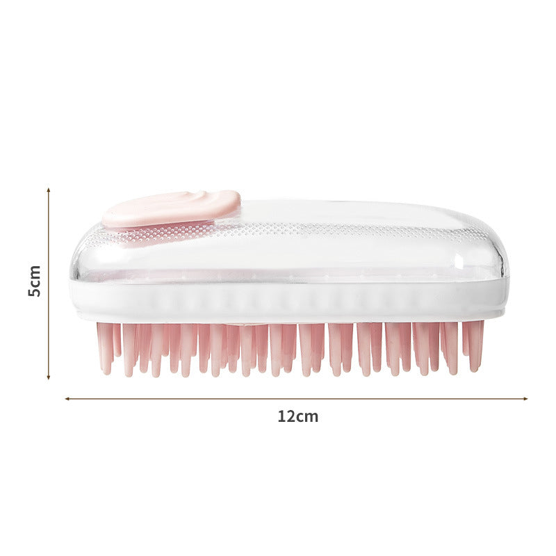 Pet Silicone Bath Massage Brush Cleaning Foam Tool