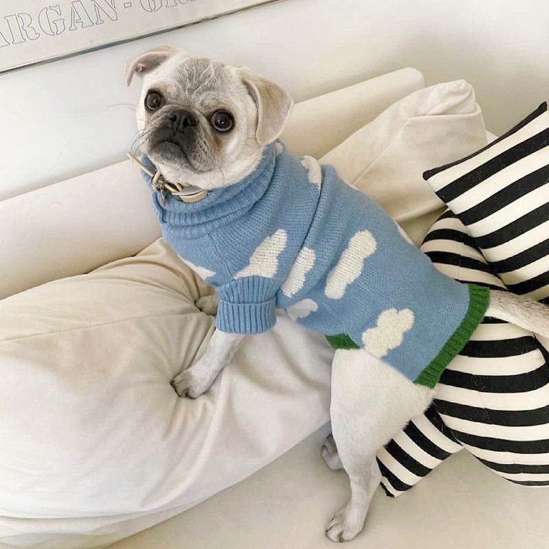 Jacquard Pet Sweater Warm Knitted Clothing