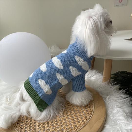 Jacquard Pet Sweater Warm Knitted Clothing