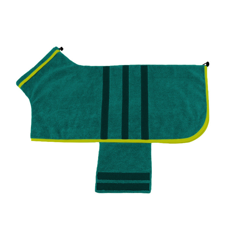 Pet Adjustable Bathrobe Absorbent Drying Grooming Clothes