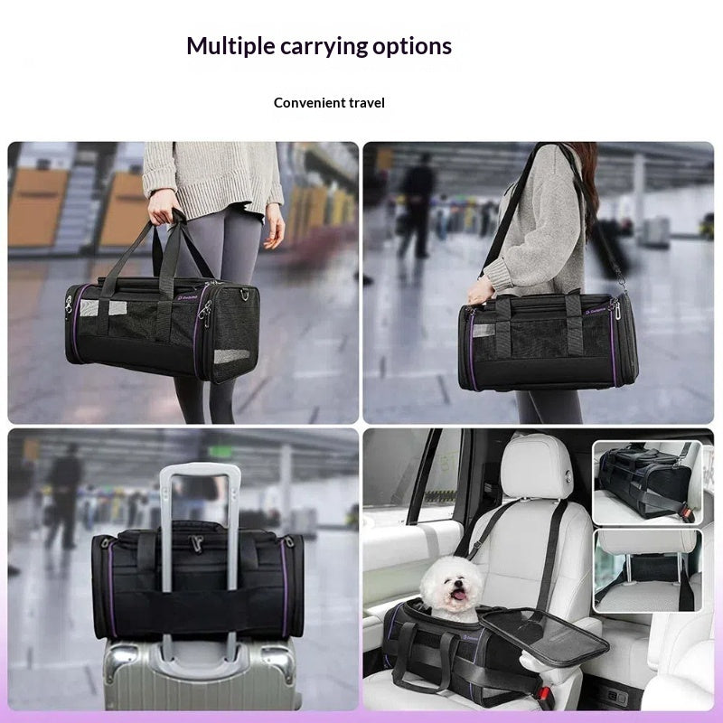 Portable Pet Carrier Travel Soft Expandable Airline Bag
