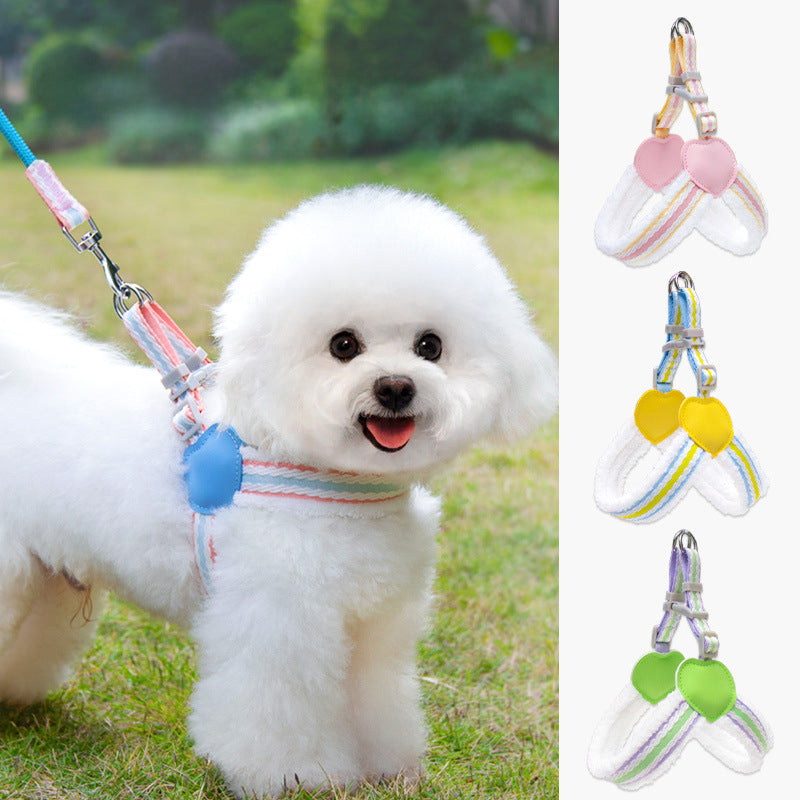 Breathable Pet Chest Vest Leash For Summer Walking And Control