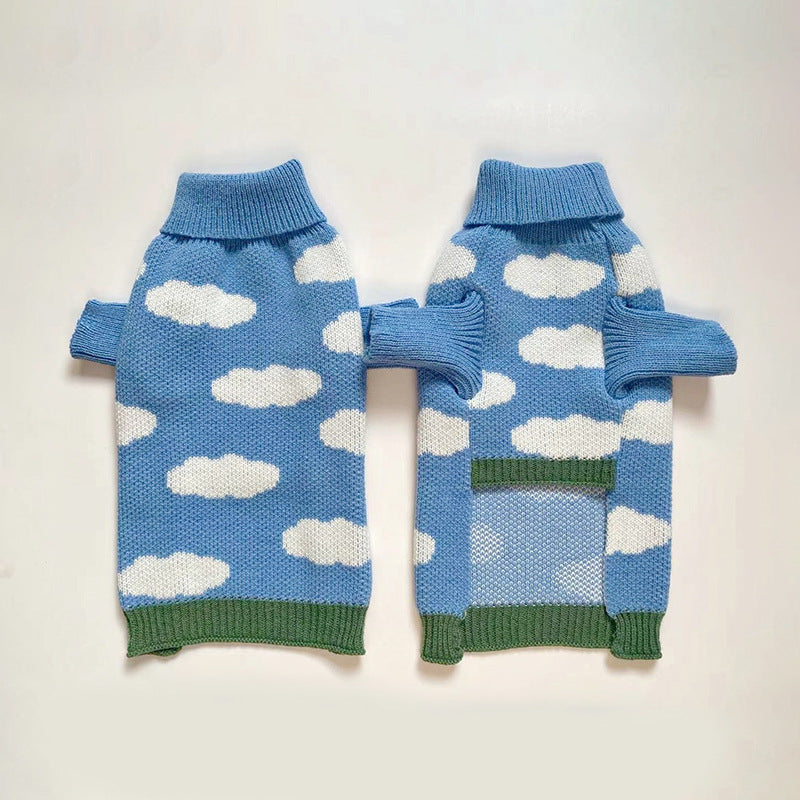 Jacquard Pet Sweater Warm Knitted Clothing