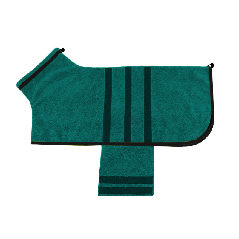 Pet Adjustable Bathrobe Absorbent Drying Grooming Clothes