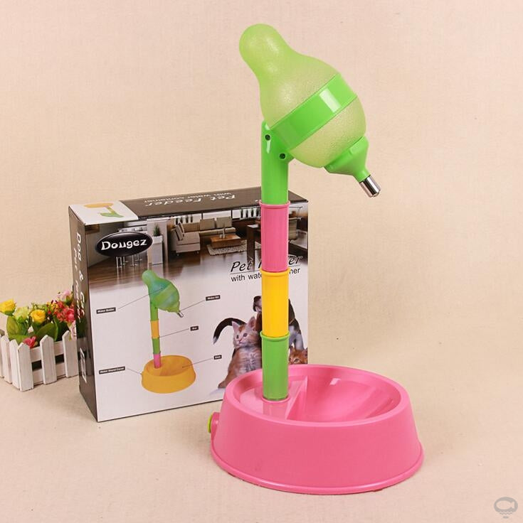 Automatic Pet Water Dispenser Adjustable Height Drinking Fountain