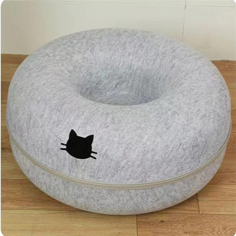 Comfortable Round Pet Tunnel Bed Soft Sleeping Nest