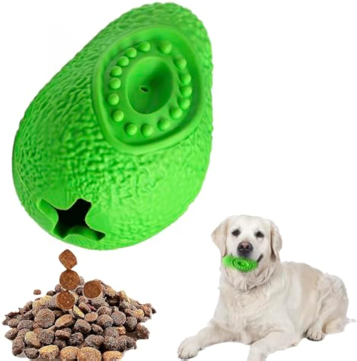 Indestructible Rubber Pet Chew Toy For Aggressive Chewers And Teething