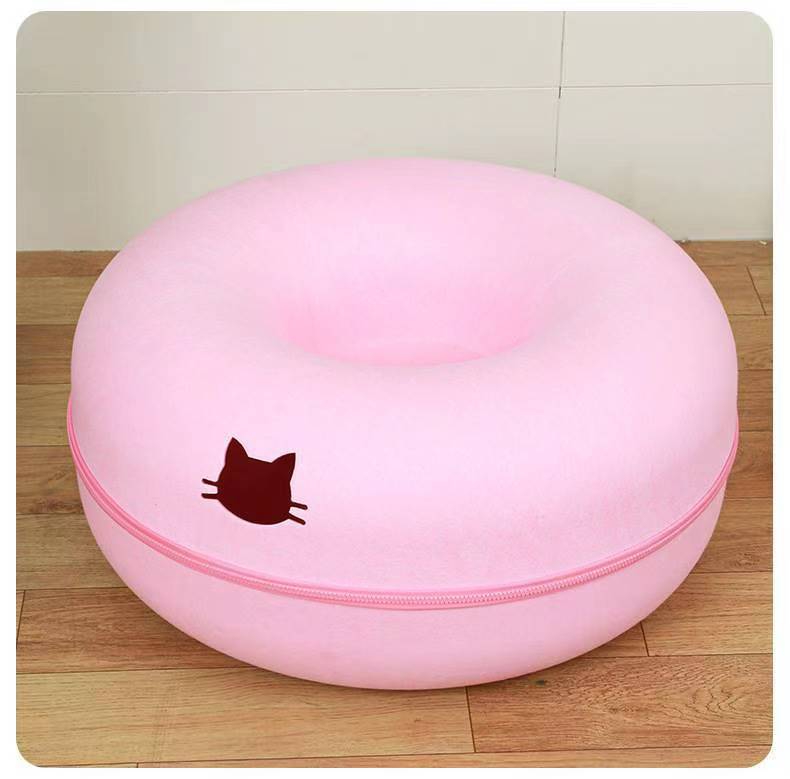 Comfortable Round Pet Tunnel Bed Soft Sleeping Nest
