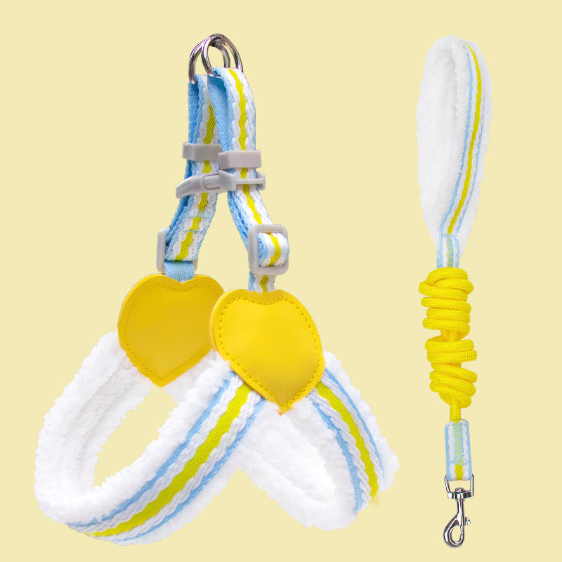 Breathable Pet Chest Vest Leash For Summer Walking And Control
