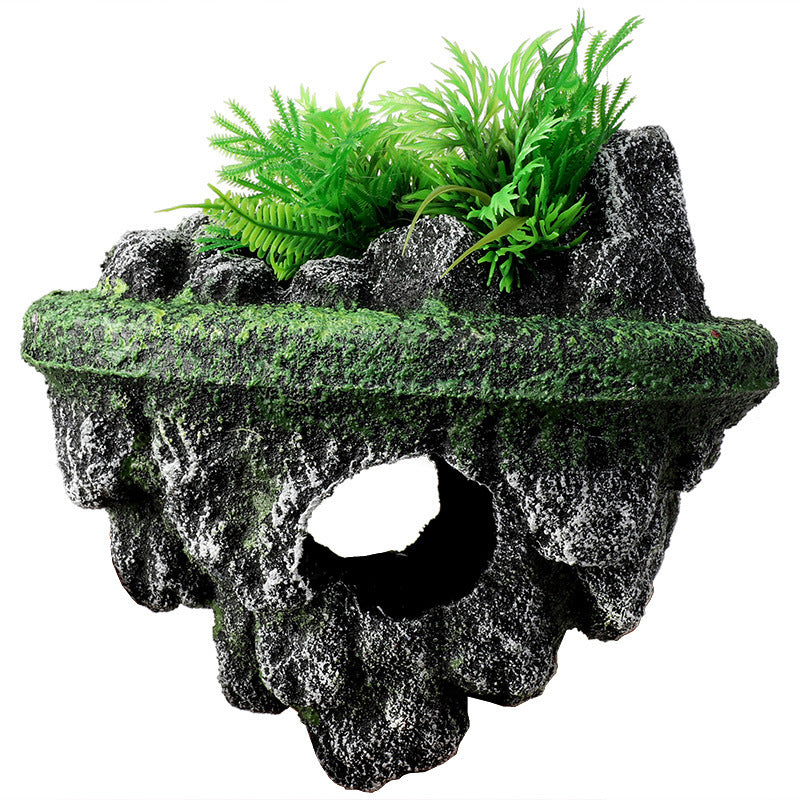 Fish Tank Landscaping Suspended Stone Floating Ornaments