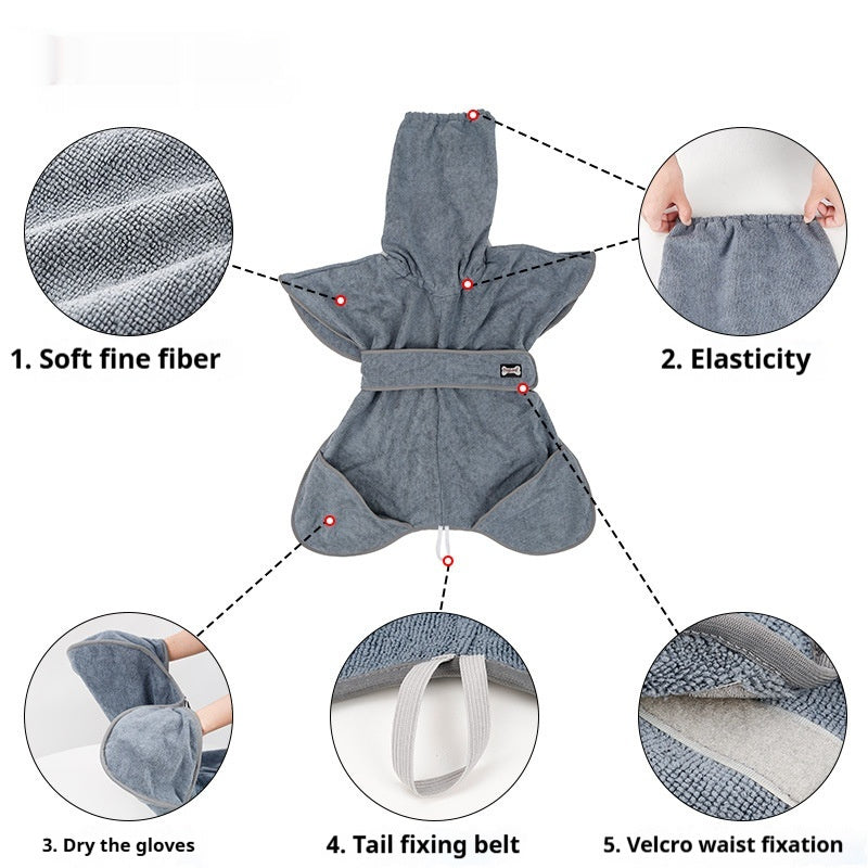 Pet Cotton Bath Towel Strong Water Absorbing Quick Drying