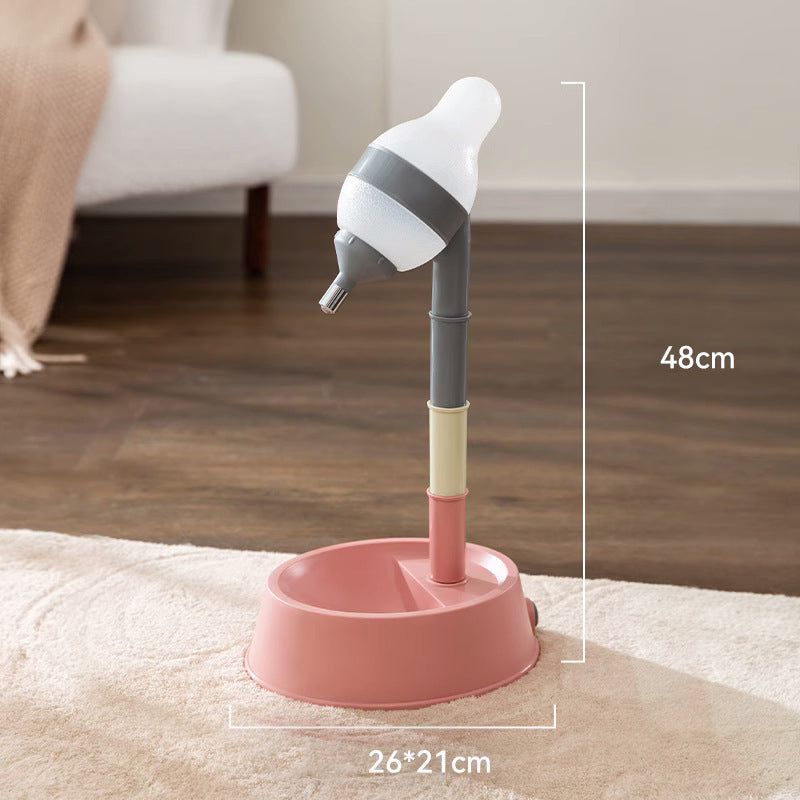 Pet Standing Water Dispenser Adjustable Height Automatic Feeding Bowl
