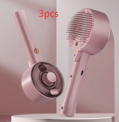 Self Cleaning Pet Hair Remover Steam Grooming Brush For Fur Removal