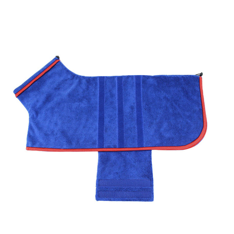 Pet Adjustable Bathrobe Absorbent Drying Grooming Clothes