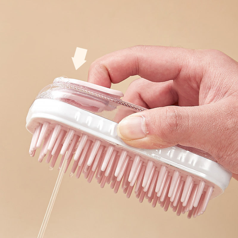 Pet Silicone Bath Massage Brush Cleaning Foam Tool