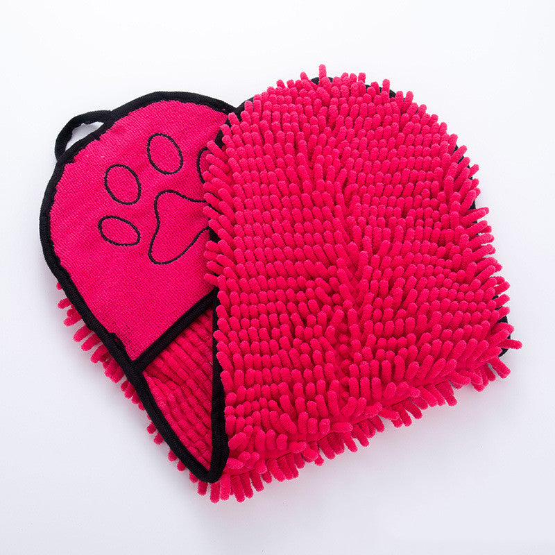Pet Solid Color Bath Towel Absorbent Drying Cloth