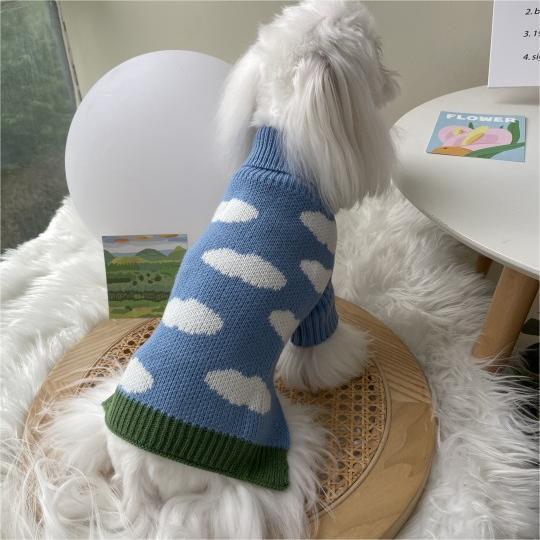 Jacquard Pet Sweater Warm Knitted Clothing