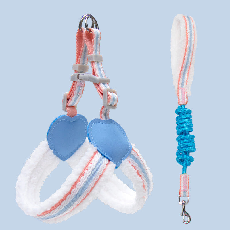 Breathable Pet Chest Vest Leash For Summer Walking And Control