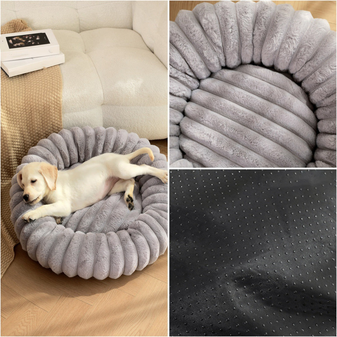 Plush Round Pet Nest Warm Winter Sleeping Bed