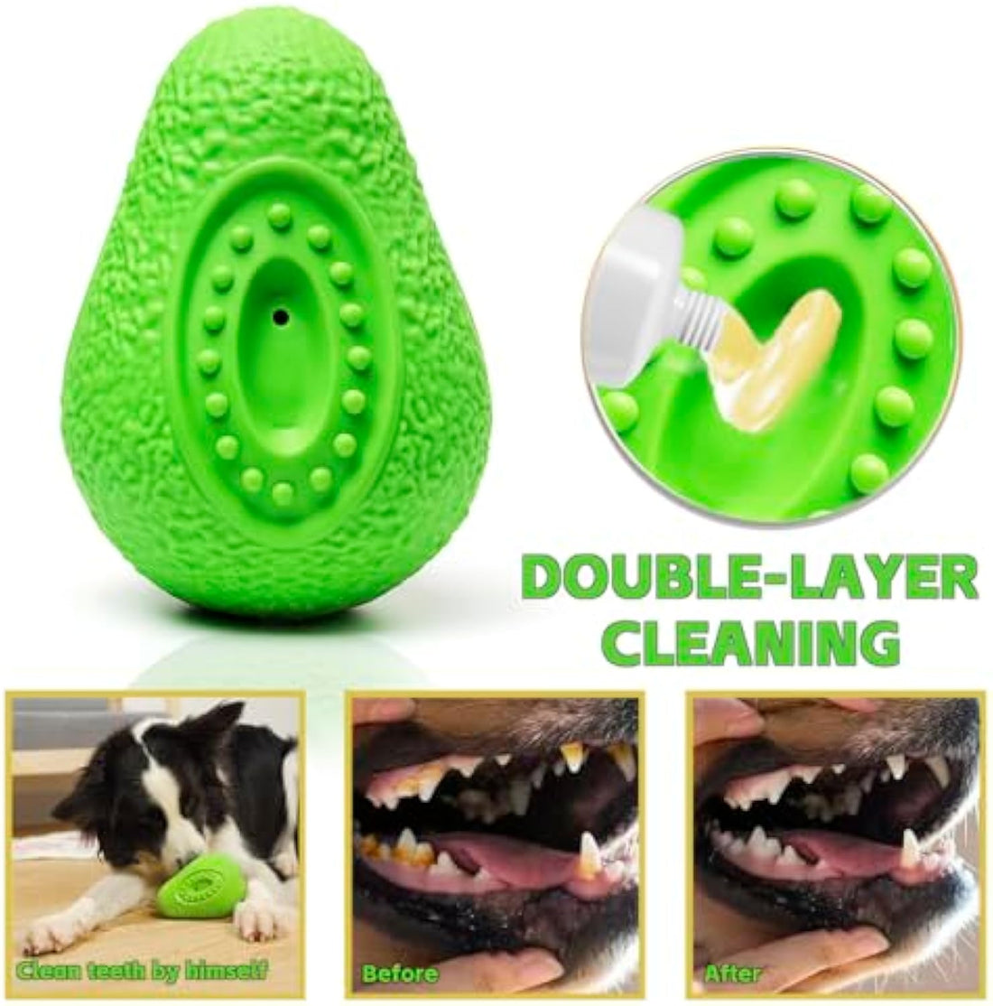 Indestructible Rubber Pet Chew Toy For Aggressive Chewers And Teething