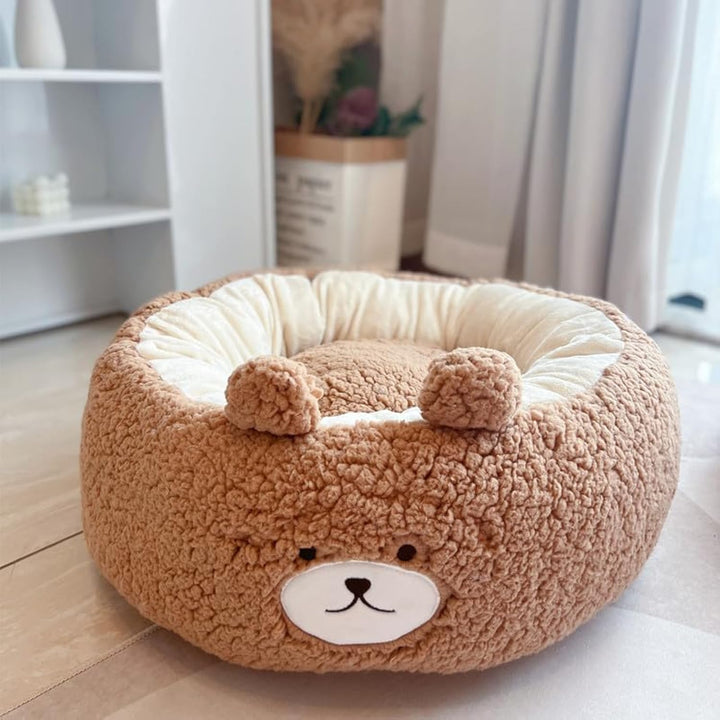 Cartoon Plush Round Pet Nest Four Seasons Cushion