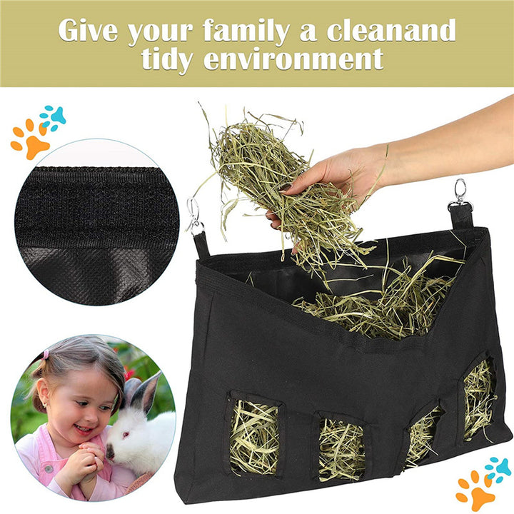 Hanging Rabbit Hay Feeder Bag For Small Animals